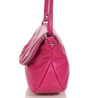 small leather shoulder bag evening bag 20 x 17 x 7 cm colourpink fuchs ...