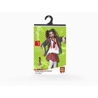 Smiffy\'s Tween\'s Zombie School Girl Costume, Tartan Skirt, Jacket, Mock Shirt and Tie, Serious Fun, Size Tween, 43025