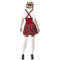 Smiffy\'s Women\'s School Girl Costume, Dress, Tie and Hair Ties, Size: S, Colour: Multi 31030