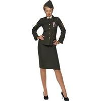 smiffys wartime officer costume includes skirt jacket with medal shirt ...