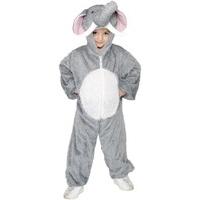Smiffy\'s Children\'s Unisex All In One Elephant Costume, Jumpsuit with Tail and Trunk, Party Animals, Size: M, Colour: Grey, 30020