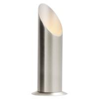 Small Halogen Satin Silver Floor Uplighter