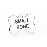 Small Laser Engraved Stainless Steel Bone Pet id Tags