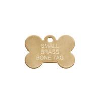 Small Brass Bone Pet id Tags