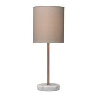 small marble base table lamp copper