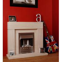 Small Block Limestone Fireplace Package With Gas Fire