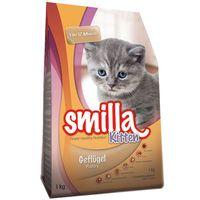 Smilla Kitten Starter Pack + Cat Bed - Dry Food (1kg) + Wet Food with Veal (6 x 200g)