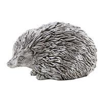 Small Cute Silver Grey Hedgehog Statue Sculpture Metal Animal Ornaments Giftware