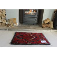 small tribal afghan red oriental rug