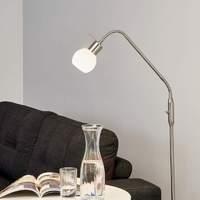 small led floor lamp elaina nickel matte