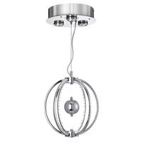 Small Gyro LED Chrome Pendant With Chrome Center Ball