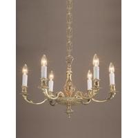 SMBB00066/PB Sandringham 6 Light Pendant Ceiling Fitting