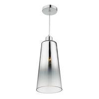 SMO6550 Smokey Easy Fit Pendant Light With Graduated Chromed Glass Shade