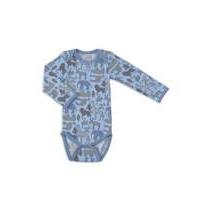 Smallstuff - L.s Body Animal Print - Denim Blue /underwear /56/denim