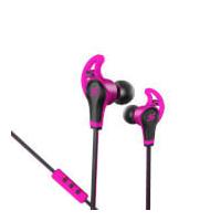 sms street sport in ear wired headphones with mic remote pink