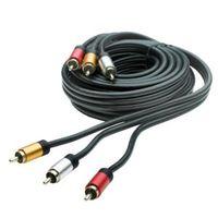 Smartwares 3 Phone to 3 Phono Black Rca Connector Black 3m