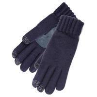 SmarTouch Ladies Chunky Knit 3 Finger Touchscreen Gloves Navy One Size