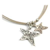 Small Crystal Stars Neckalce, Silver