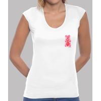 small red gummy bear girl t shirt v white