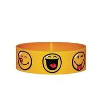 Smiley Face Rubber Wristband - 65mm Diameter X 25mm High