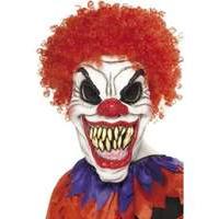 smiffys scary clown mask with hair