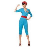 smiffys 1940s factory girl costume large 22133l
