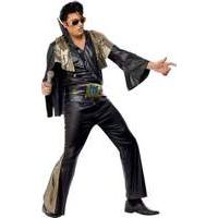 Smiffys - Elvis - Black And Gold Costume - Large (29150l)