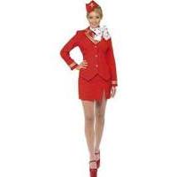 Smiffys - Trolley Dolly Costume Red - Small (33873s)