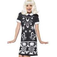 Smiffys - 1960\'s Monochrome Missy Costume - Large (43928l)