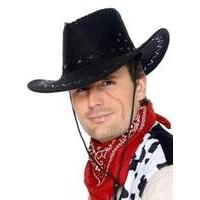 Smiffys Cowboy Hat Suede Look - Brown