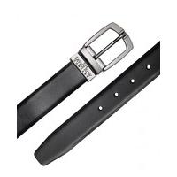 Smooth Black Leather Belt 32\