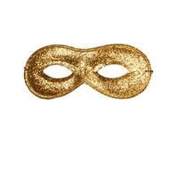 Small Gold Glitter Domino Mask