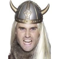 Smiffys Viking Helmet With Horns - Silver