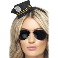 smiffys womens mini cop hat black one size 22740