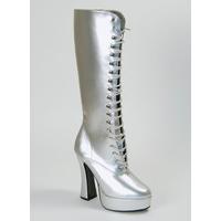 Small Silver Ladies Platform Boots