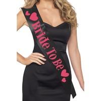 Smiffy\'s Women\'s Bride To Be Sash, Pink And Black, One Size, 26847