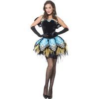 Smiffy\'s Women\'s Fever Boutique Butterfly Costume, Blue, Skirt And Corset With