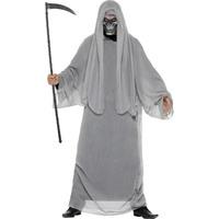 smiffys mens grim reaper costume gown and half face mask legends of ev ...