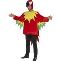 Smiffy\'s Men\'s Parrot Costume, Jumpsuit And Hood, Party Animals, Serious Fun, 