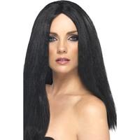 Smiffy\'s Star Style Wig, 44cm - Black