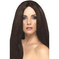 smiffys star style wig 44cm brown