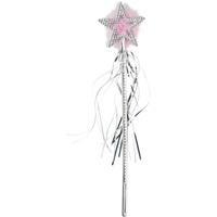 Smiffy\'s Star Wand Silver Marabou And Tinsel