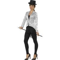 smiffys 21153s sequin tailcoat ladies jacket small