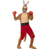 Smiffy\'s Kangaroo Boxer Costume Jumpsuit With Shorts, Tail Gloves And Head Piece