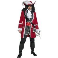 Smiffy\'s Men\'s Authentic Pirate Captain Costume, Jacket, Trousers, Top