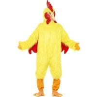 Smiffy\'s Men\'s Chicken Costume, Bodysuit, Mask And Feet, One Size, Colour: