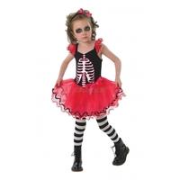 Small Girls Skeleton Dress Costume