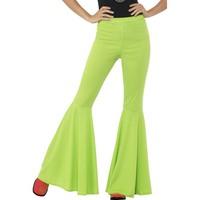 Small Green Ladies Fancy Dress Flared 70\'s Trousers.