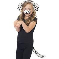 Smiffy\'s Dalmatian Kit With Ears On Headband Tail And Nose