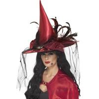 smiffys deluxe witch hat red